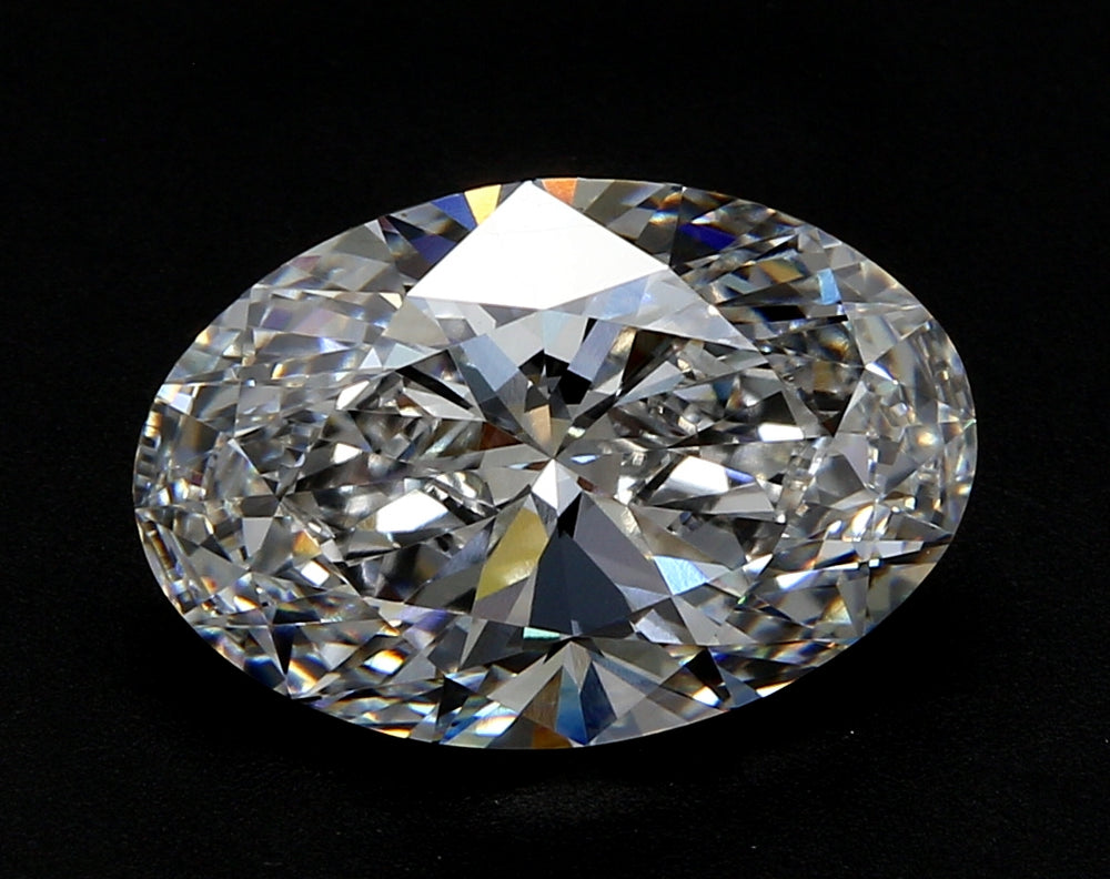 2.85 Carat Oval Lab Diamond with  Cut Diamond in 14KT  view 1

