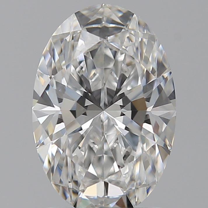 1.57 Carat Oval Lab Diamond with  Cut Diamond in 14KT  view 1
