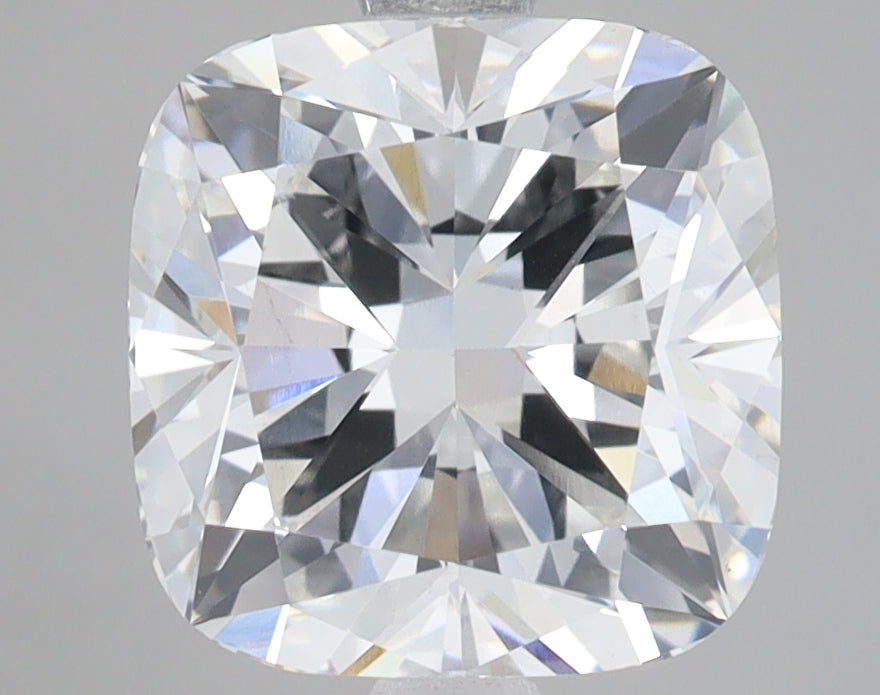 3.71 Carat Cushion Lab Diamond with  Cut Diamond in 14KT  view 1
