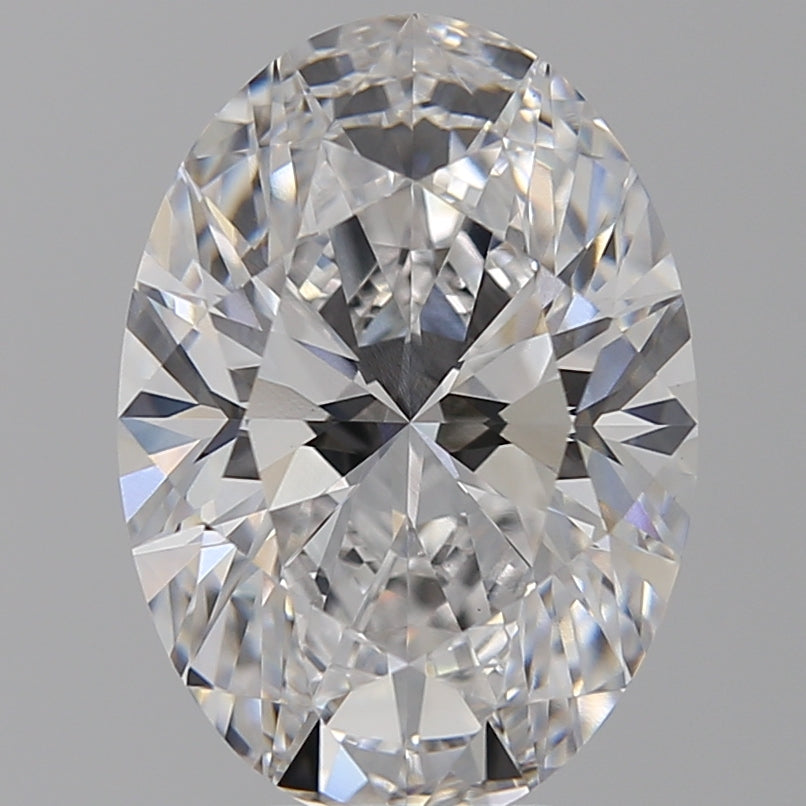 6.09 Carat Oval Lab Diamond with  Cut Diamond in 14KT  view 1
