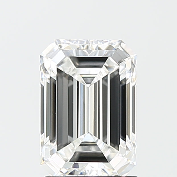 1.96 Carat Emerald Lab Diamond with  Cut Diamond in 14KT  view 1

