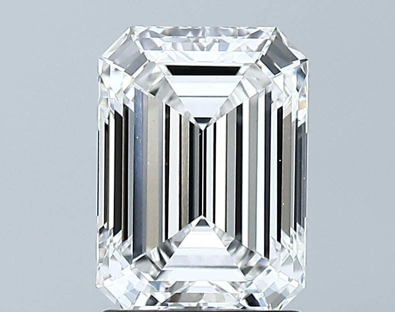 1.93 Carat Emerald Lab Diamond with  Cut Diamond in 14KT  view 1
