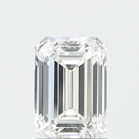 1.53 Carat Emerald Lab Diamond with  Cut Diamond in 14KT  view 1
