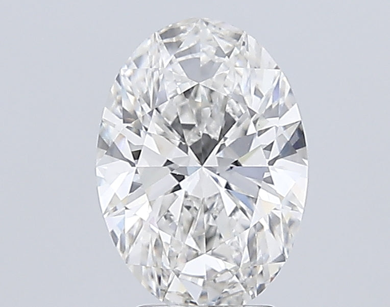4.0 Carat Oval Lab Diamond with  Cut Diamond in 14KT  view 1
