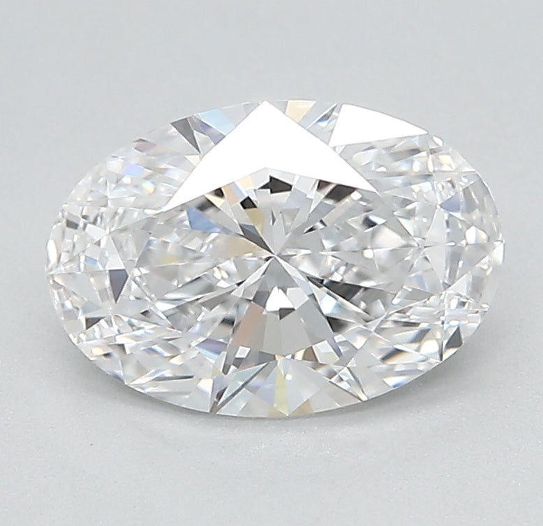 1.52 Carat Oval Lab Diamond with  Cut Diamond in 14KT  view 1
