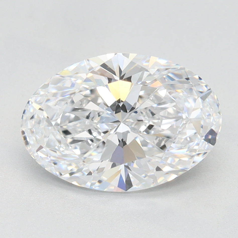 1.64 Carat Oval Lab Diamond with  Cut Diamond in 14KT  view 1
