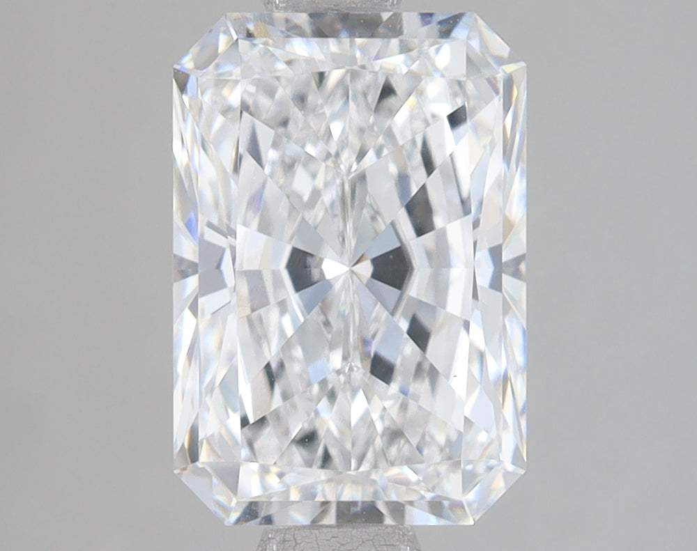 2.42 Carat Radiant Lab Diamond with  Cut Diamond in 14KT  view 1
