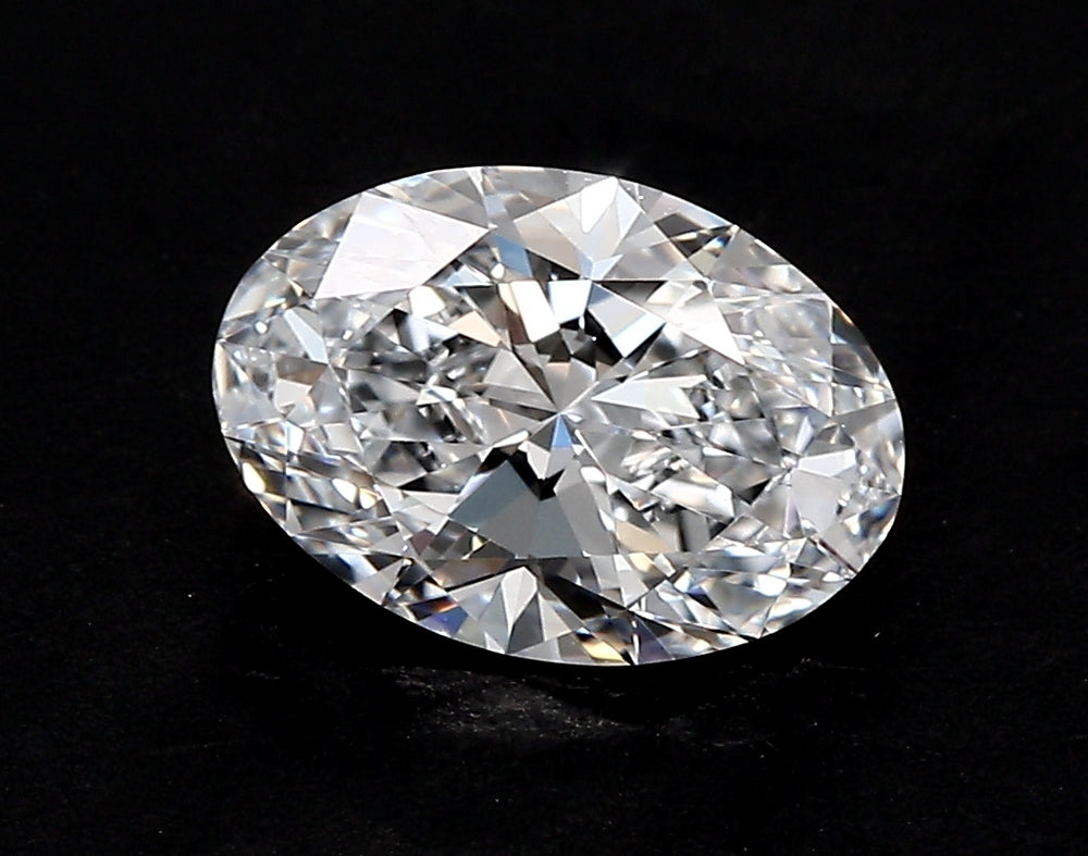2.55 Carat Oval Lab Diamond with  Cut Diamond in 14KT  view 1
