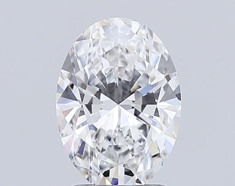 3.09 Carat Oval Lab Diamond with  Cut Diamond in 14KT  view 1
