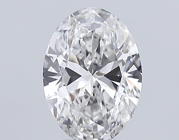 3.01 Carat Oval Lab Diamond with  Cut Diamond in 14KT  view 1
