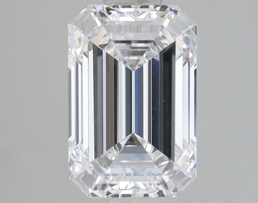 2.08 Carat Emerald Lab Diamond with  Cut Diamond in 14KT  view 1
