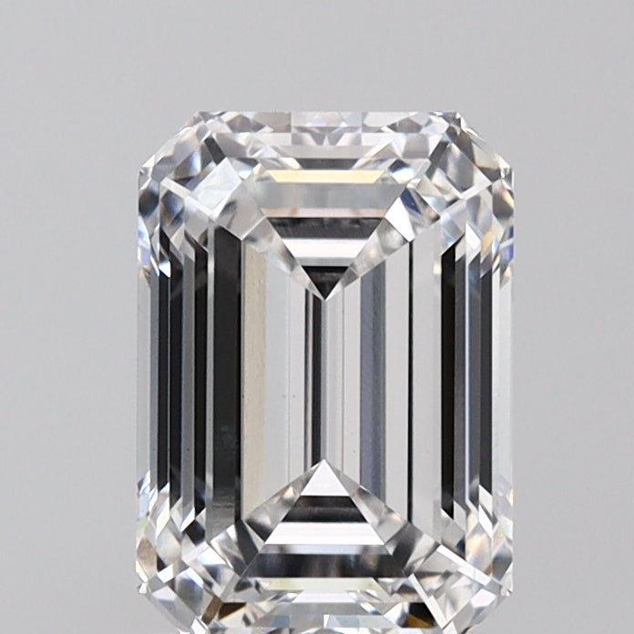 2.08 Carat Emerald Lab Diamond with  Cut Diamond in 14KT  view 1
