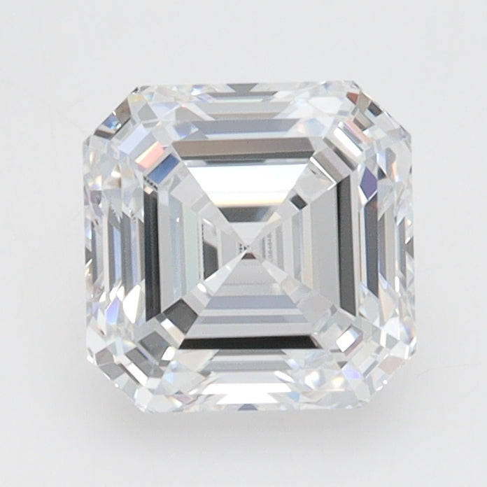 1.58 Carat Asscher Lab Diamond with  Cut Diamond in 14KT  view 1
