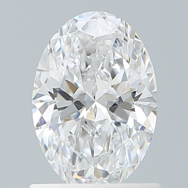 1.02 Carat Oval Lab Diamond with  Cut Diamond in 14KT  view 1

