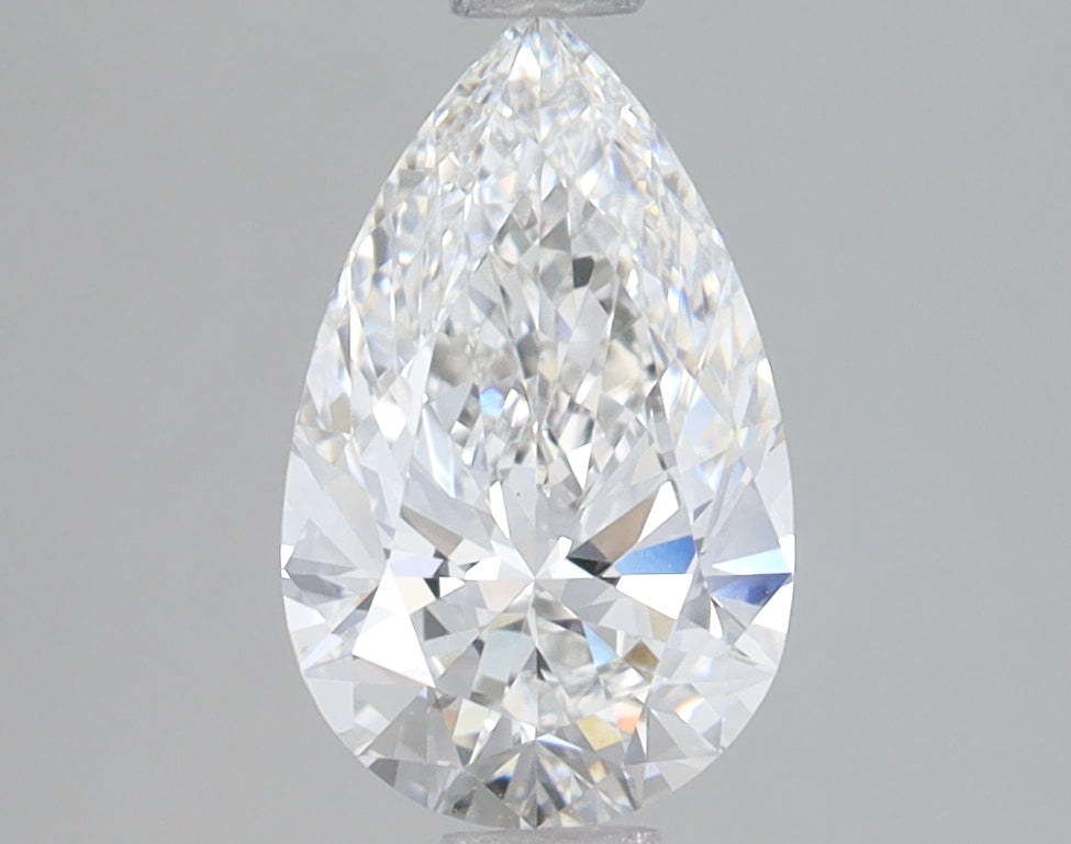 1.5 Carat Pear Lab Diamond with  Cut Diamond in 14KT  view 1
