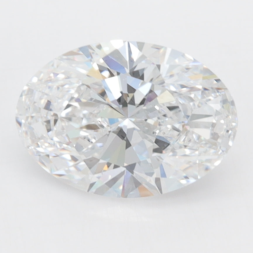 2.27 Carat Oval Lab Diamond with  Cut Diamond in 14KT  view 1
