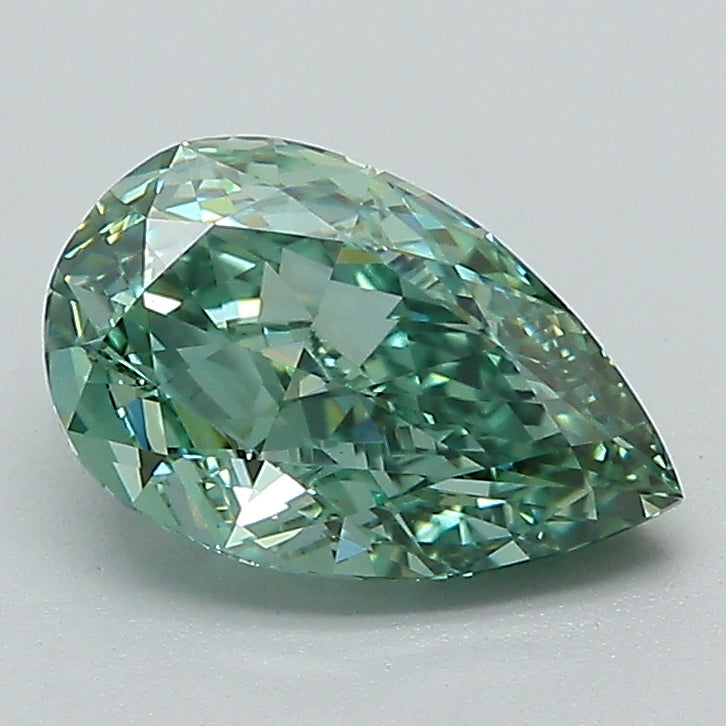 1.56 Carat Pear Lab Diamond with  Cut Diamond in 14KT  view 1
