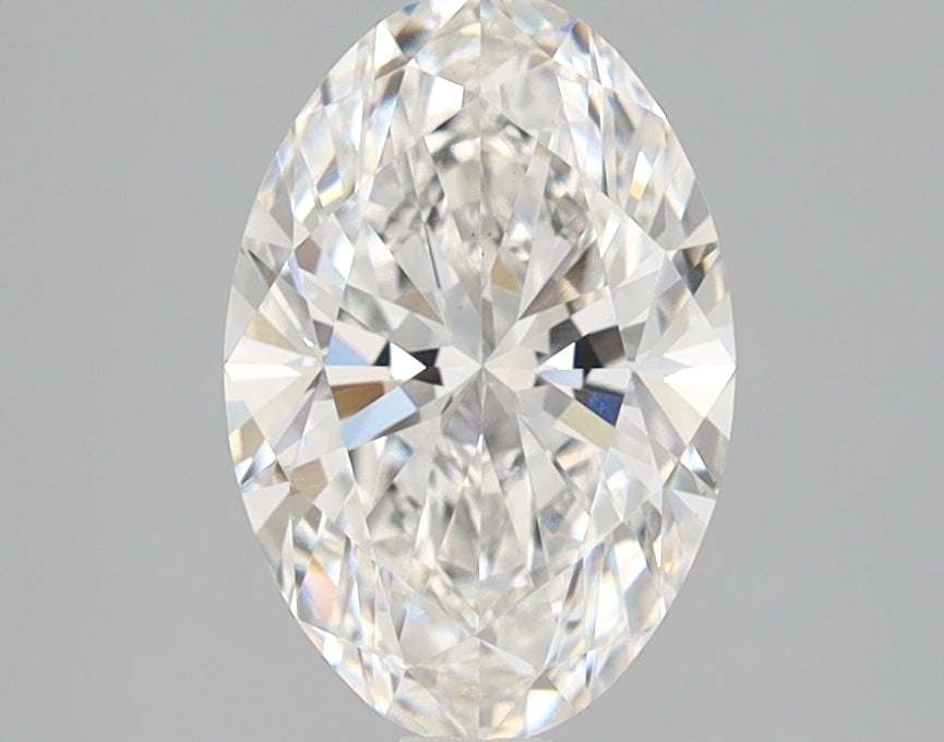 1.51 Carat Oval Lab Diamond with  Cut Diamond in 14KT  view 1

