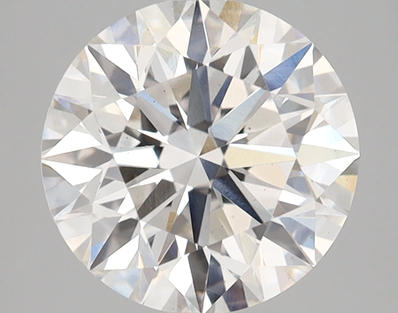 2.52 Carat Round Lab Diamond & 2.54 Carat Round Lab Diamond with  Cut Diamond in 14KT  view 1
