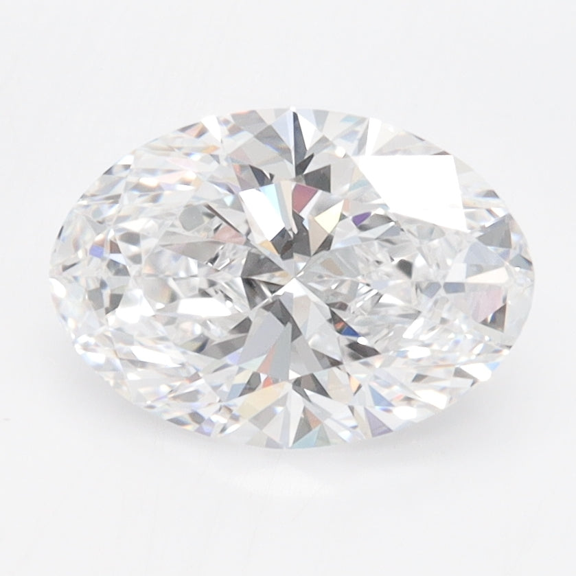 1.83 Carat Oval Lab Diamond with  Cut Diamond in 14KT  view 1
