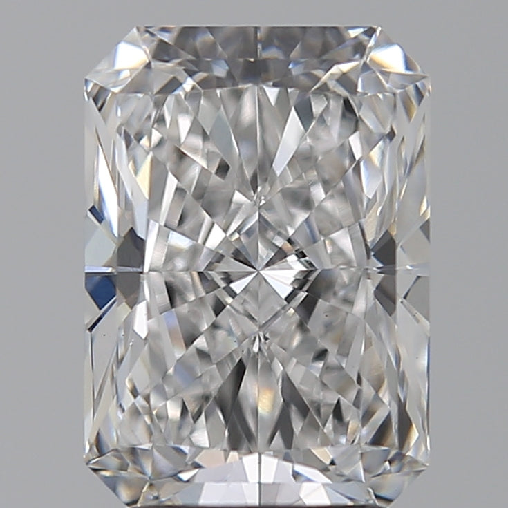 3.04 Carat Radiant Lab Diamond with  Cut Diamond in 14KT  view 1

