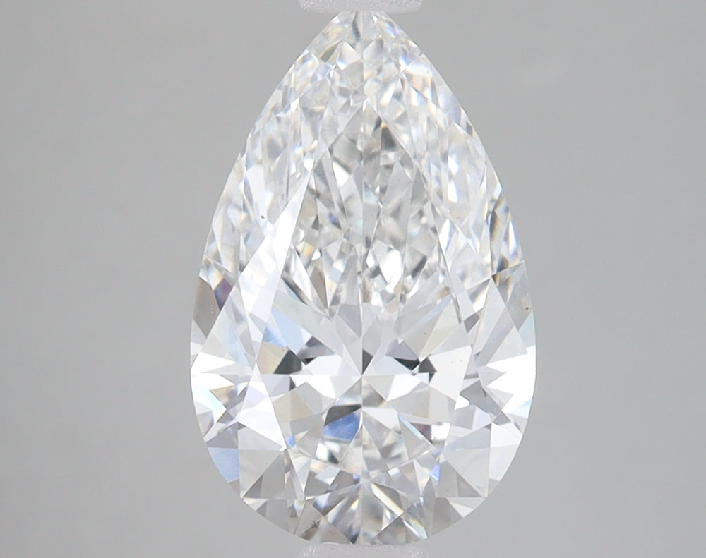2.5 Carat Pear Lab Diamond with  Cut Diamond in 14KT  view 1
