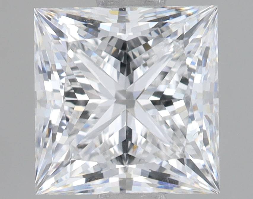 1.81 Carat Princess Lab Diamond with  Cut Diamond in 14KT  view 1
