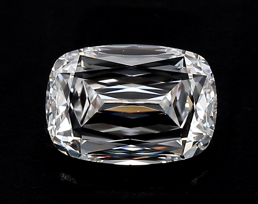 3.04 Carat Cushion Lab Diamond with  Cut Diamond in 14KT  view 1
