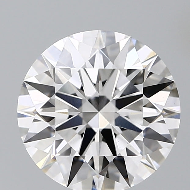 3.05 Carat Round Lab Diamond with  Cut Diamond in 14KT  view 1
