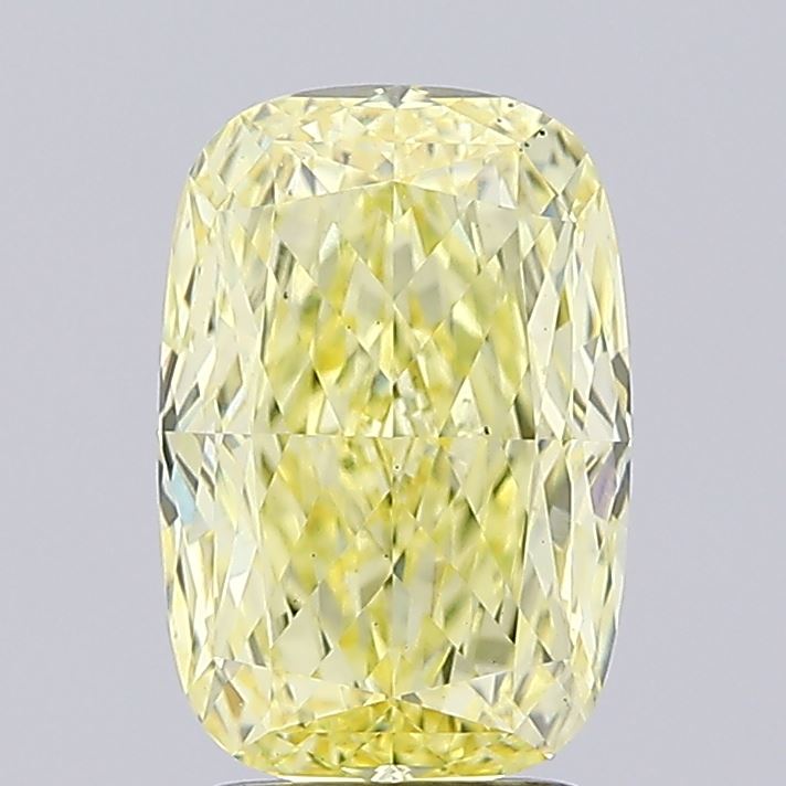 2.71 Carat Cushion Lab Diamond with  Cut Diamond in 14KT  view 1
