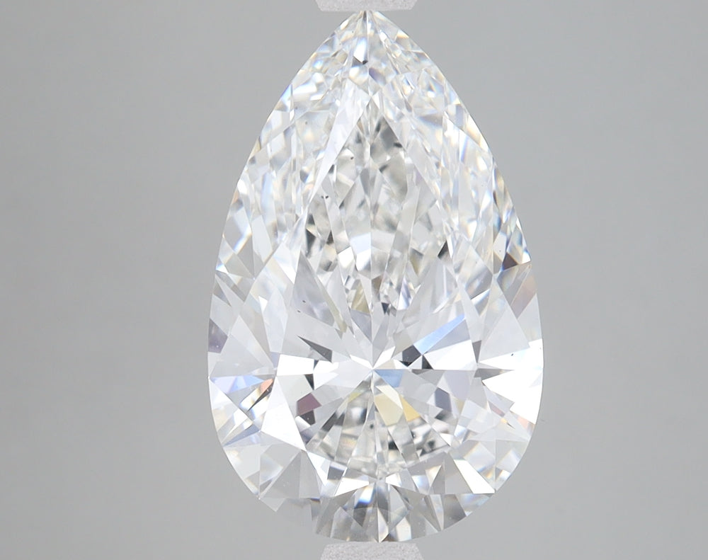 4.1 Carat Pear Lab Diamond with  Cut Diamond in 14KT  view 1
