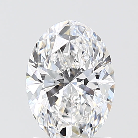 1.55 Carat Oval Lab Diamond with  Cut Diamond in 14KT  view 1
