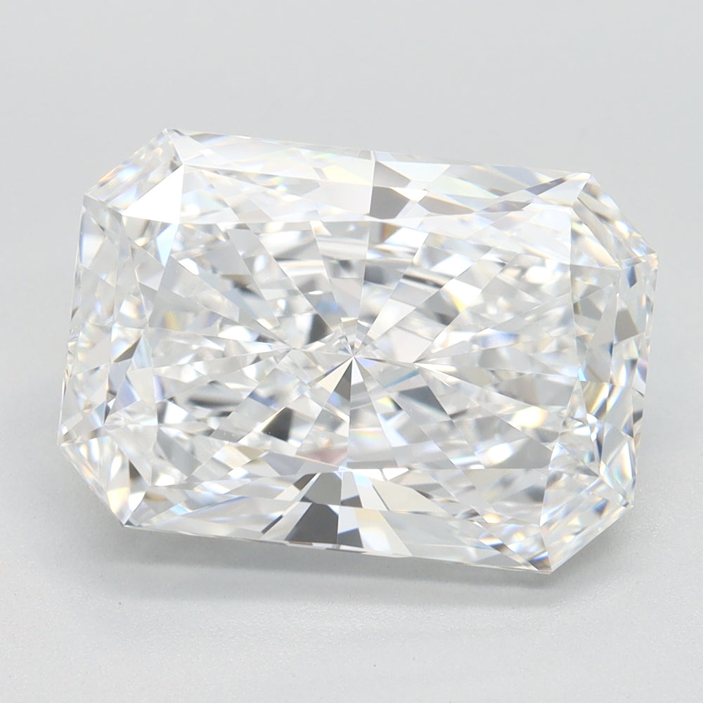 5.15 Carat Radiant Lab Diamond with  Cut Diamond in 14KT  view 1
