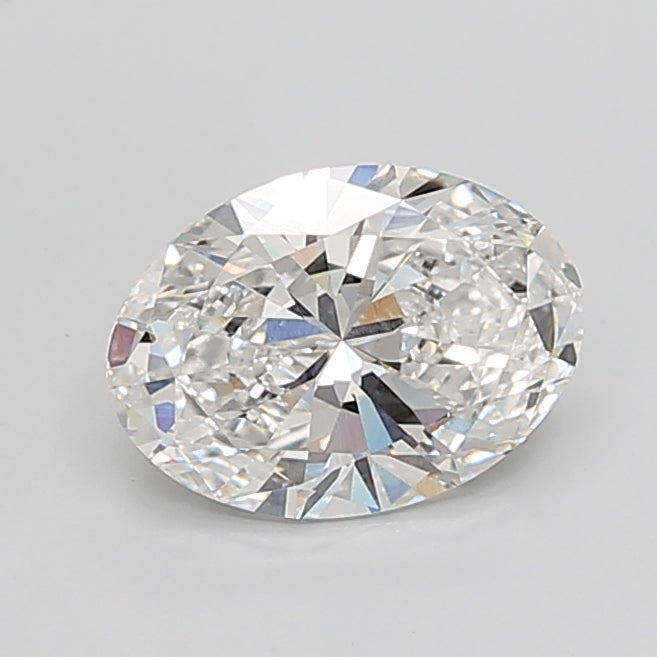 4.01 Carat Oval Lab Diamond with  Cut Diamond in 14KT  view 1
