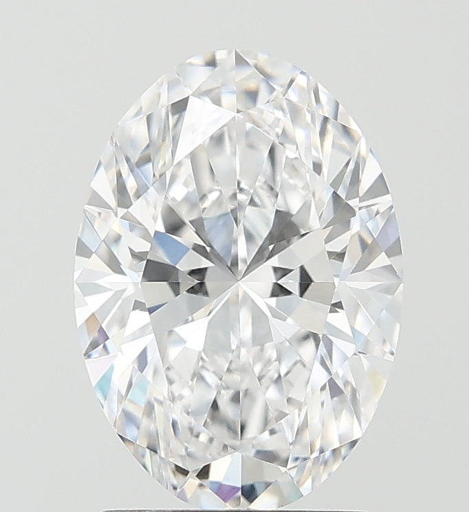 2.02 Carat Oval Lab Diamond with  Cut Diamond in 14KT  view 1

