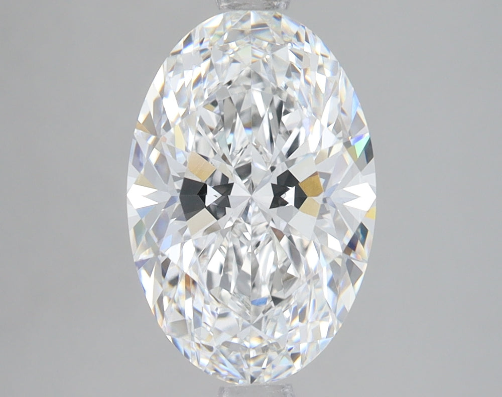 3.0 Carat Oval Lab Diamond with  Cut Diamond in 14KT  view 1
