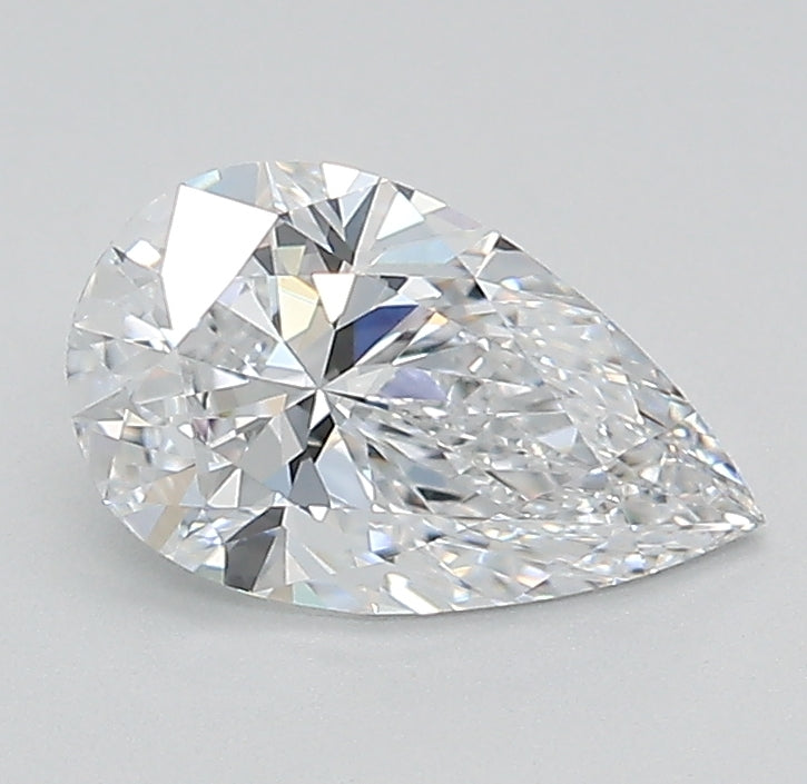 1.0 Carat Pear Lab Diamond with  Cut Diamond in 14KT  view 1
