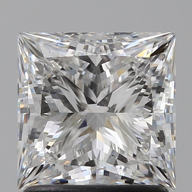 1.5 Carat Princess Lab Diamond with  Cut Diamond in 14KT  view 1
