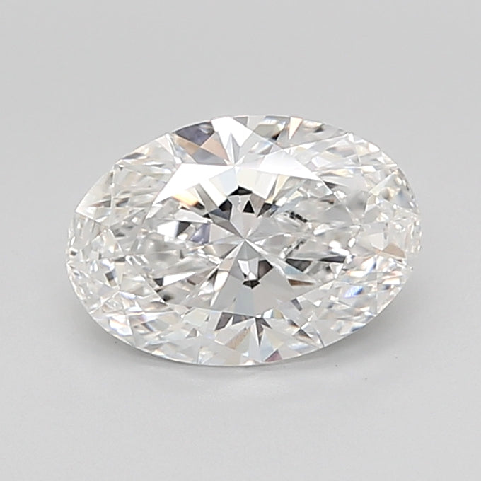 2.04 Carat Oval Lab Diamond with  Cut Diamond in 14KT  view 1
