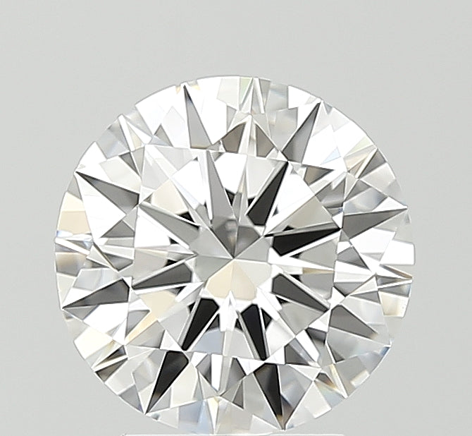 2.4 Carat Round Lab Diamond with  Cut Diamond in 14KT  view 1
