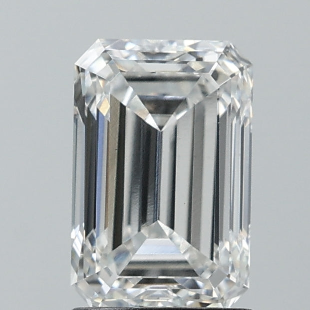 1.96 Carat Emerald Lab Diamond with  Cut Diamond in 14KT  view 1
