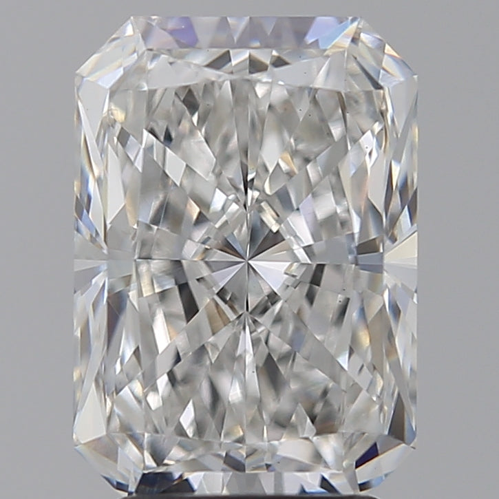 3.09 Carat Radiant Lab Diamond with  Cut Diamond in 14KT  view 1

