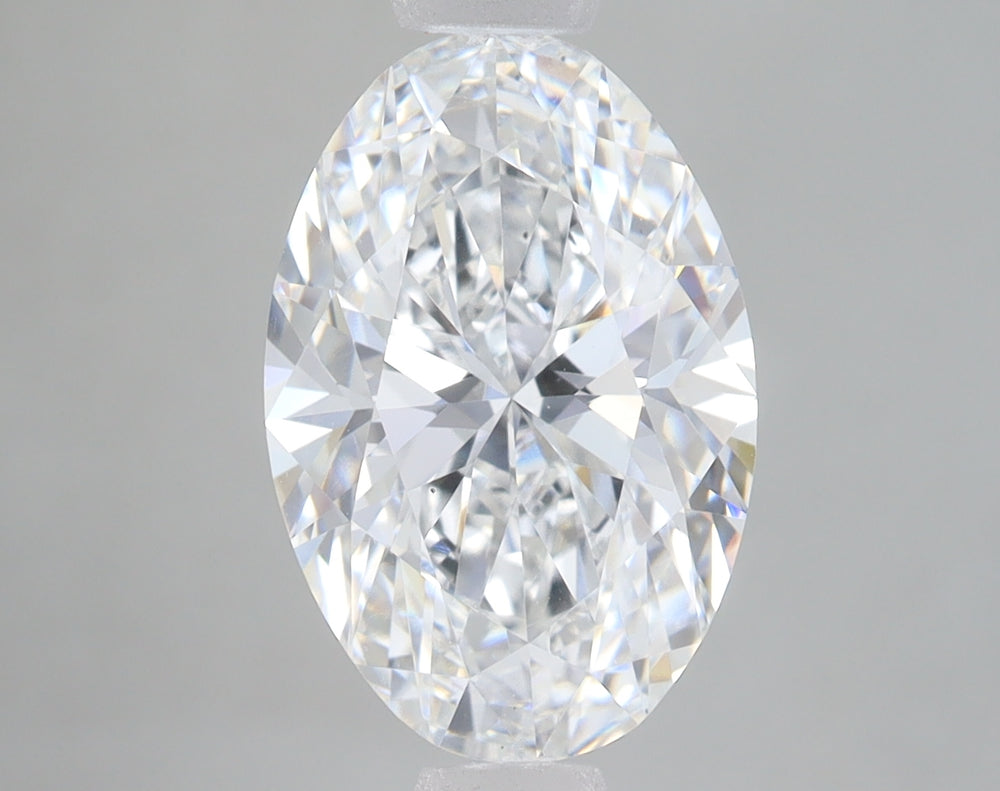 2.71 Carat Oval Lab Diamond with  Cut Diamond in 14KT  view 1
