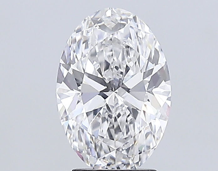 3.05 Carat Oval Lab Diamond with  Cut Diamond in 14KT  view 1
