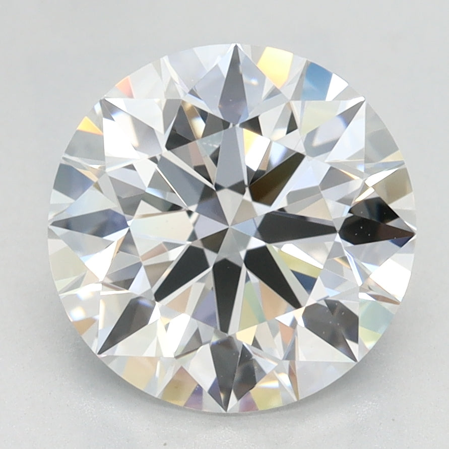 2.51 Carat Round Lab Diamond with  Cut Diamond in 14KT  view 1
