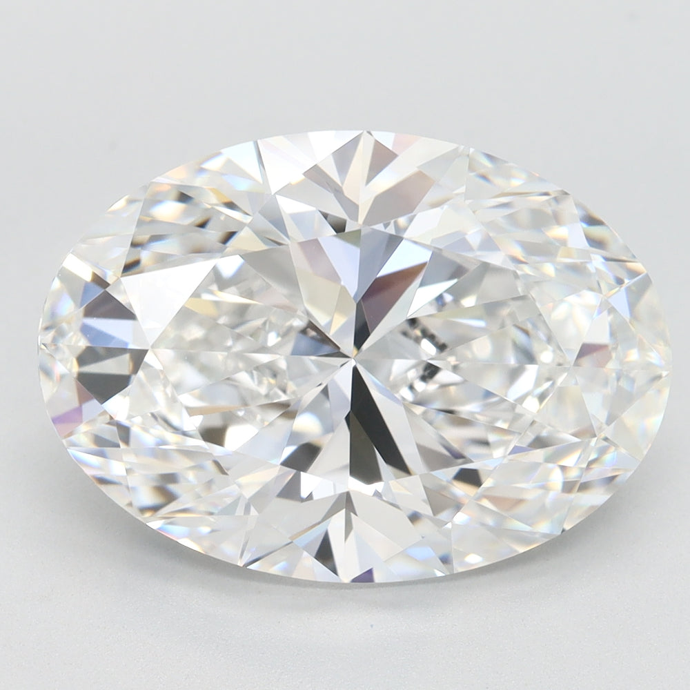 7.39 Carat Oval Lab Diamond with  Cut Diamond in 14KT  view 1
