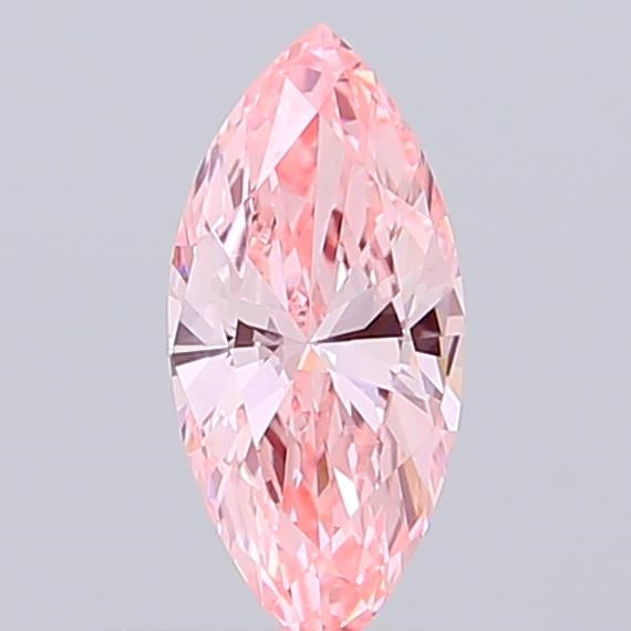 0.5 Carat Marquise Lab Diamond with  Cut Diamond in 14KT  view 1
