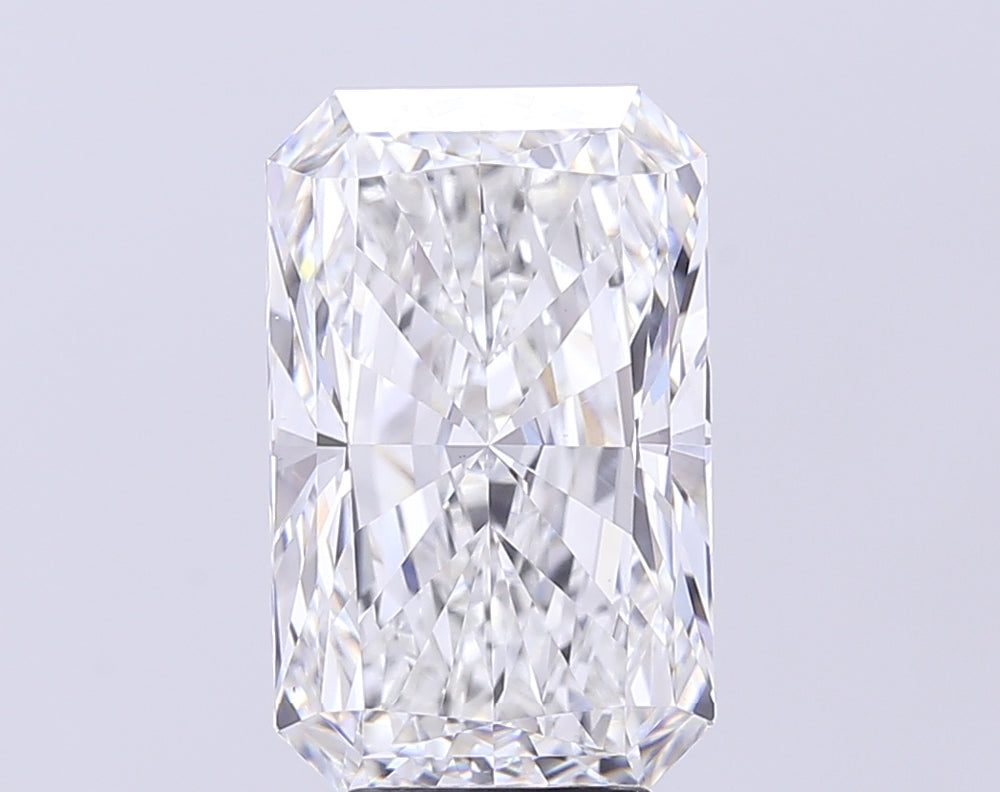 6.08 Carat Radiant Lab Diamond with  Cut Diamond in 14KT  view 1
