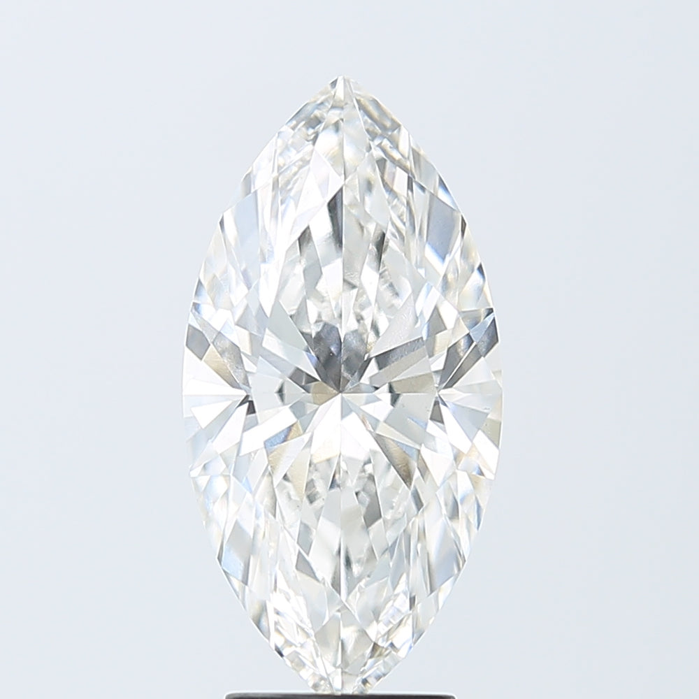 4.14 Carat Marquise Lab Diamond with  Cut Diamond in 14KT  view 1
