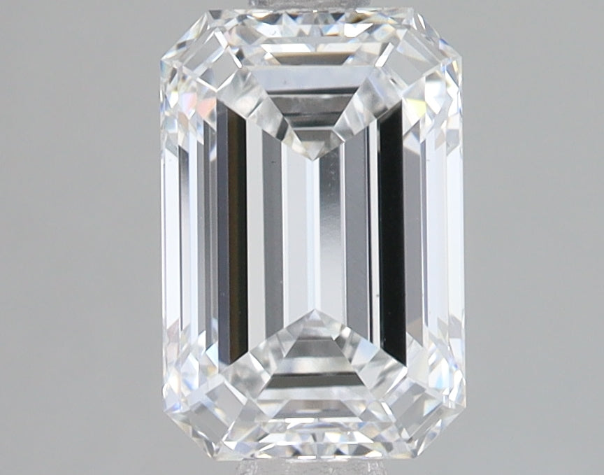 2.05 Carat Emerald Lab Diamond with  Cut Diamond in 14KT  view 1
